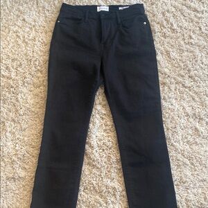 Frame Denim Black Straight Leg Jeans